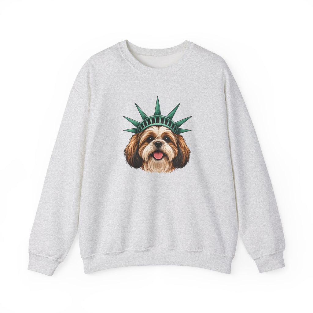 Shih Tzu Statue of Liberty Sweatshirt