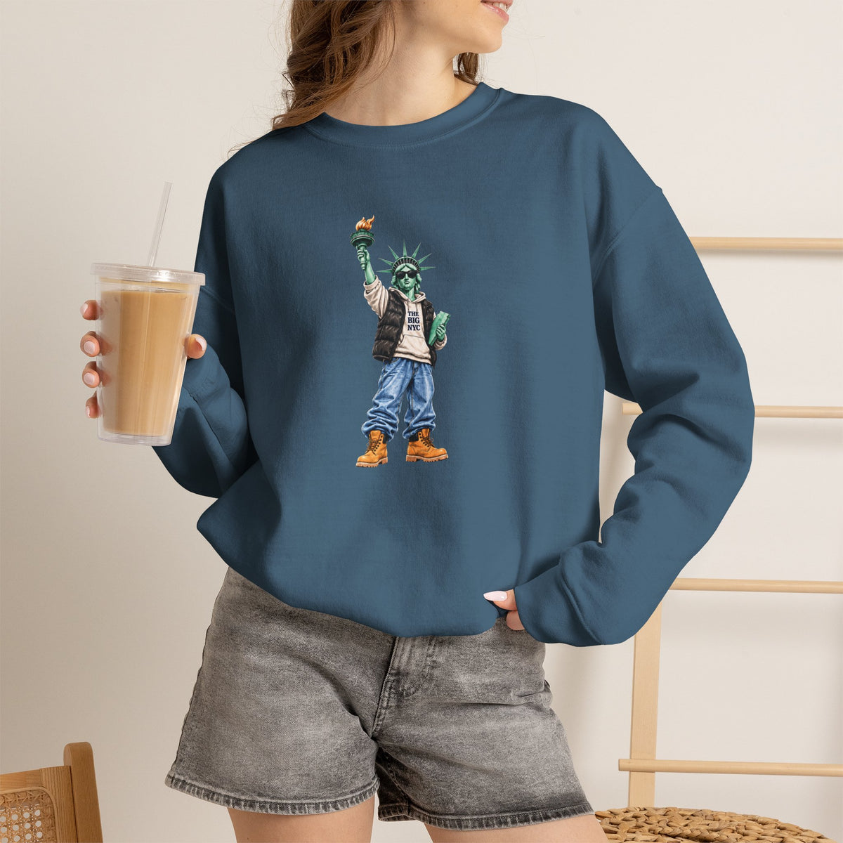 Statue of Liberty Streetwear Crewneck Sweatshirt