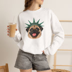 Pug Statue of Liberty Sweatshirt