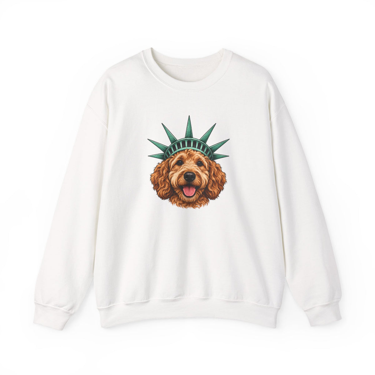 Goldendoodle Statue of Liberty Sweatshirt