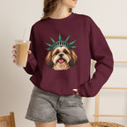 Shih Tzu Statue of Liberty Sweatshirt