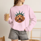 Goldendoodle Statue of Liberty Sweatshirt