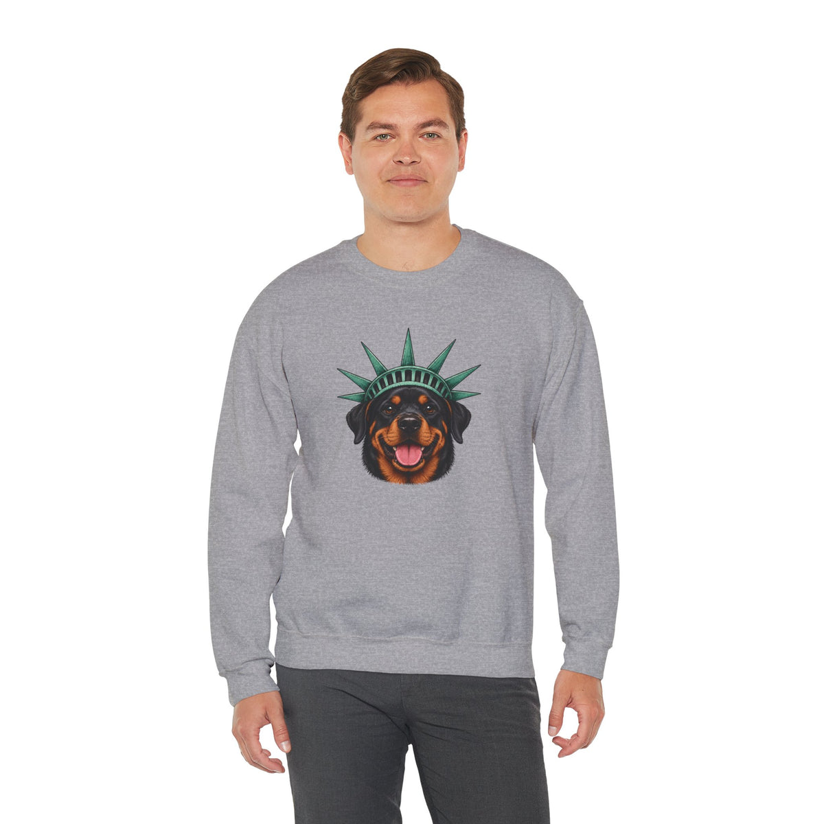 Rottweiler Statue of Liberty Sweatshirt