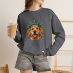 Golden Retriever Statue of Liberty Sweatshirt