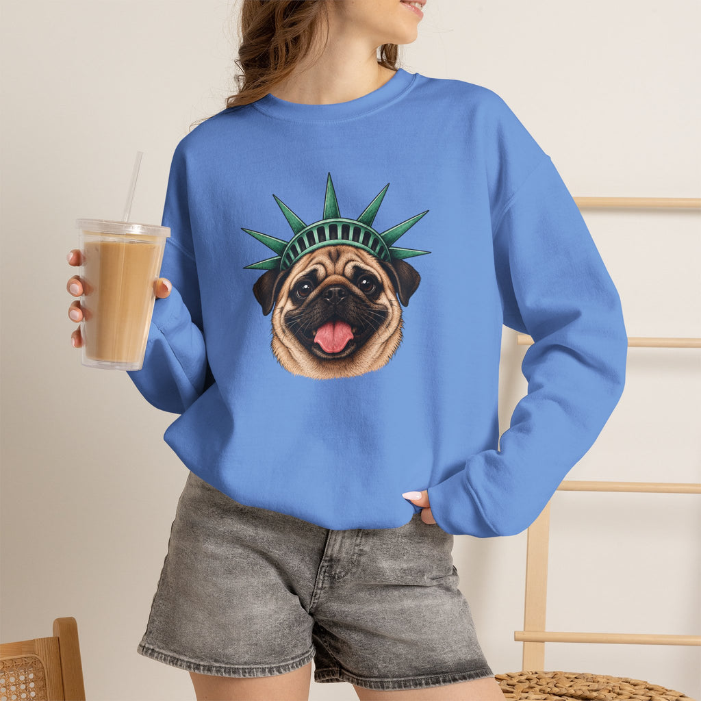 Pug Statue of Liberty Sweatshirt