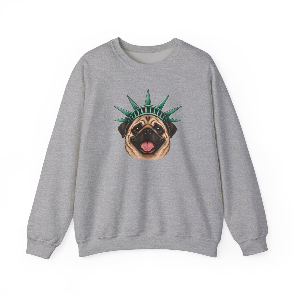 Pug Statue of Liberty Sweatshirt