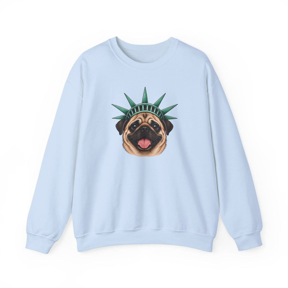 Pug Statue of Liberty Sweatshirt