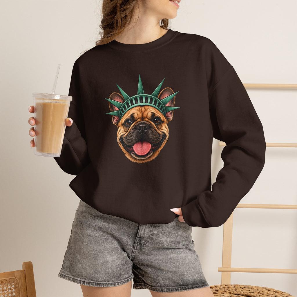 French Bulldog Statue of Liberty Sweatshirt