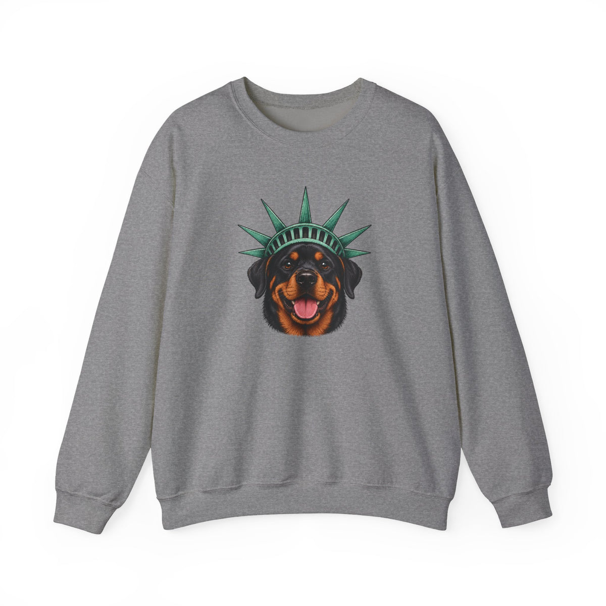 Rottweiler Statue of Liberty Sweatshirt