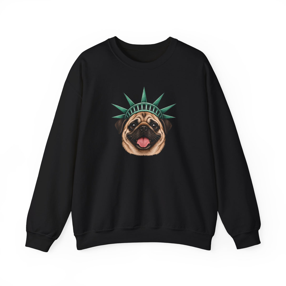 Pug Statue of Liberty Sweatshirt