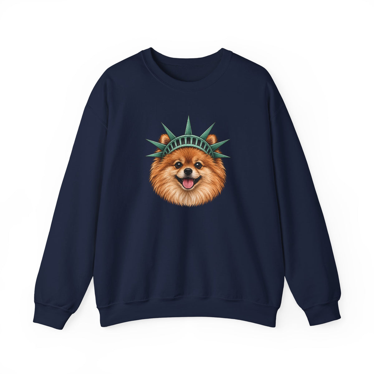 Pomeranian Statue of Liberty Sweatshirt