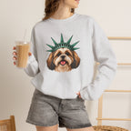 Shih Tzu Statue of Liberty Sweatshirt