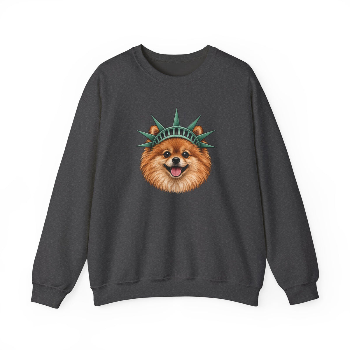 Pomeranian Statue of Liberty Sweatshirt