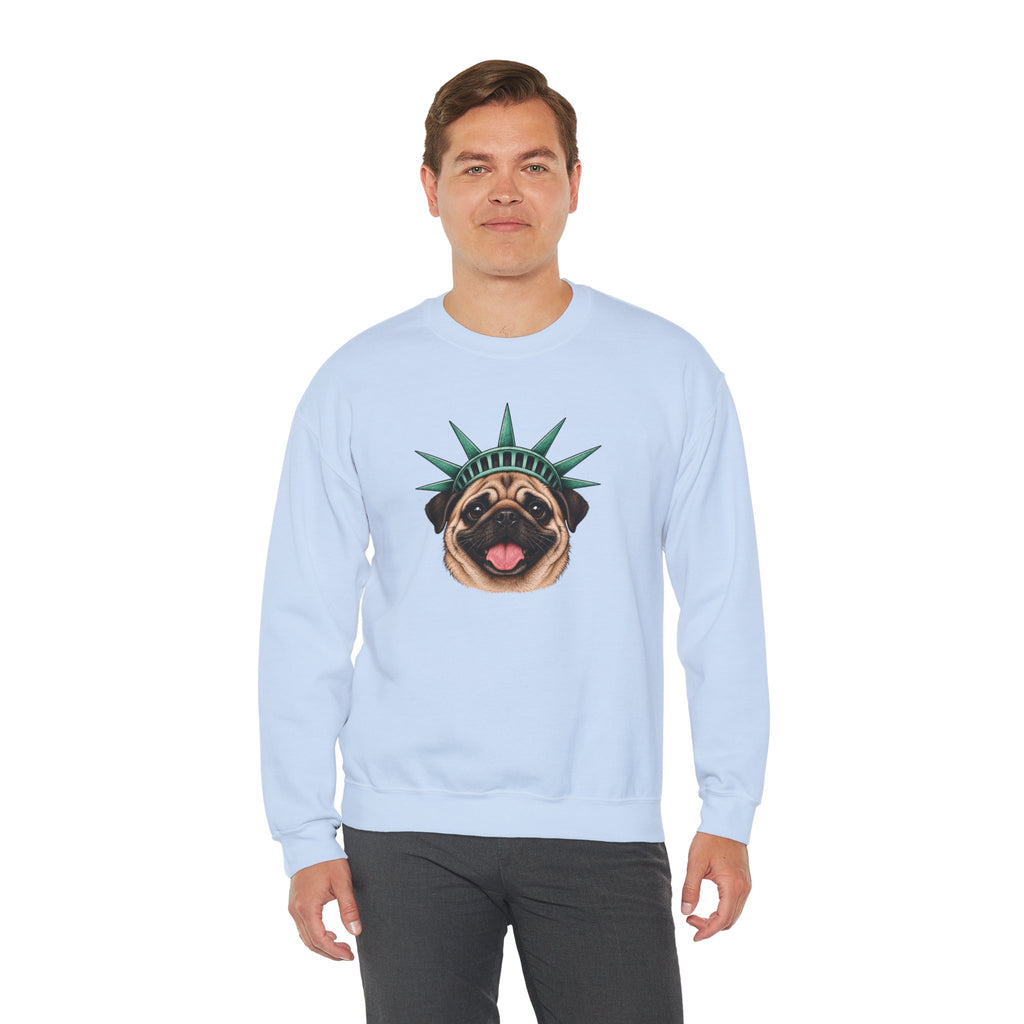 Pug Statue of Liberty Sweatshirt