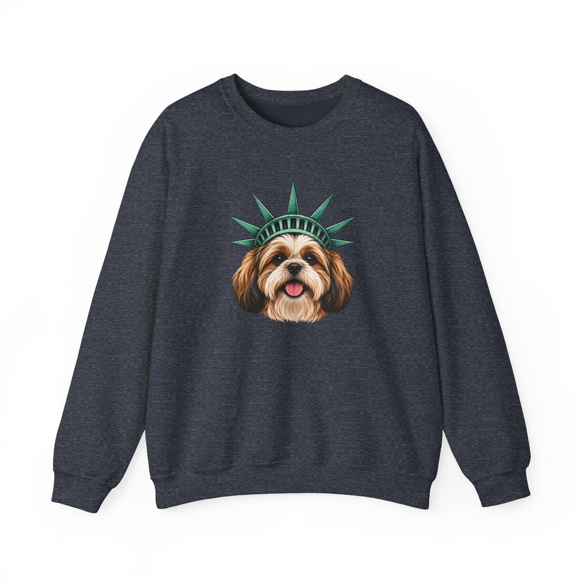 Shih Tzu Statue of Liberty Sweatshirt