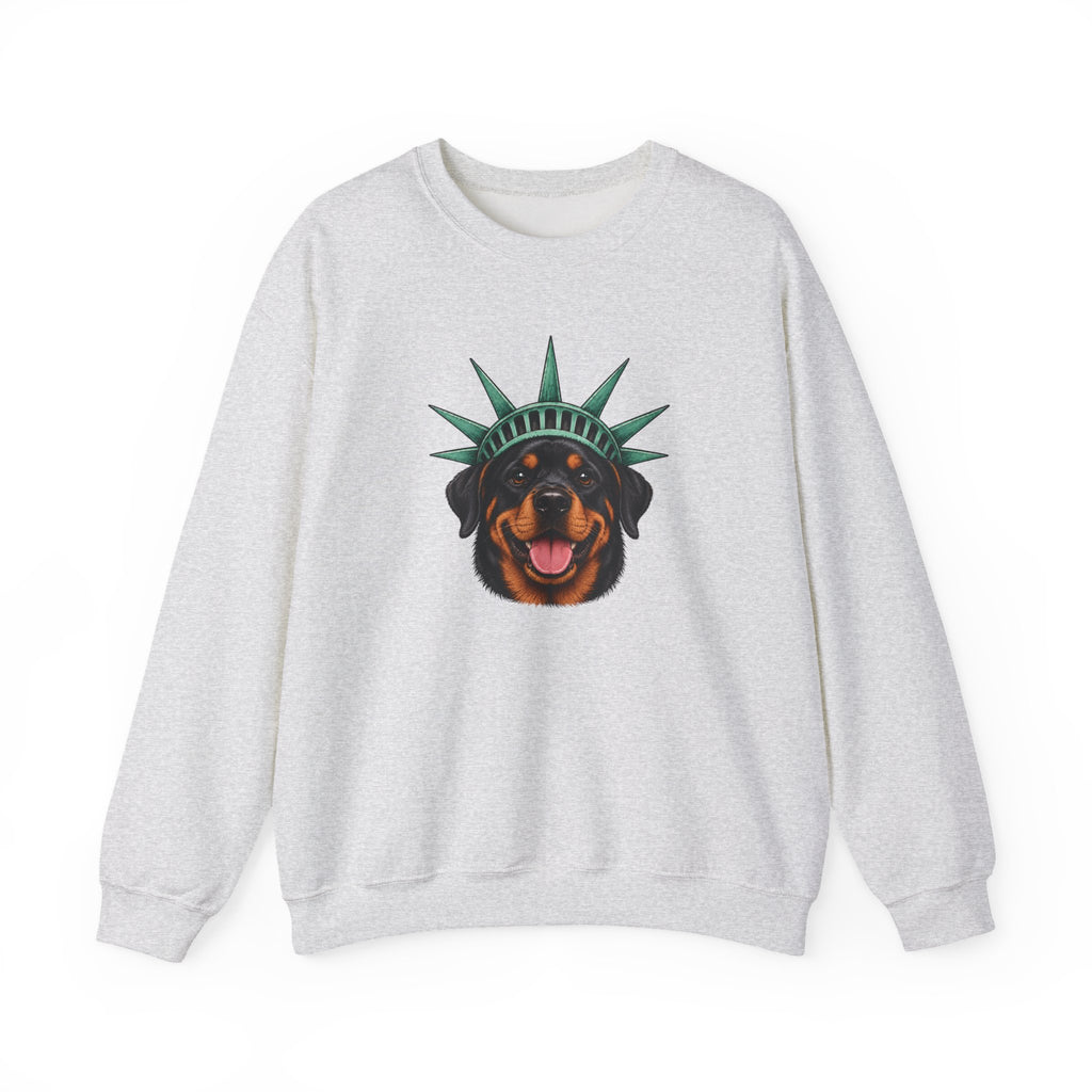 Rottweiler Statue of Liberty Sweatshirt
