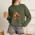 Golden Retriever Statue of Liberty Sweatshirt