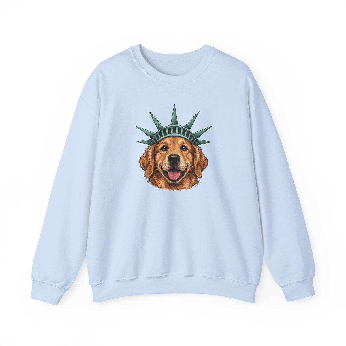 Golden Retriever Statue of Liberty Sweatshirt