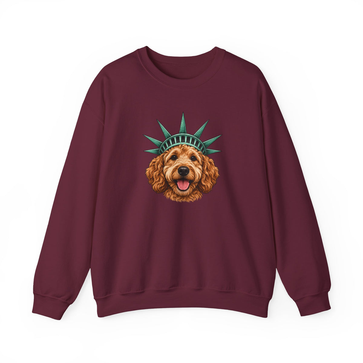 Goldendoodle Statue of Liberty Sweatshirt