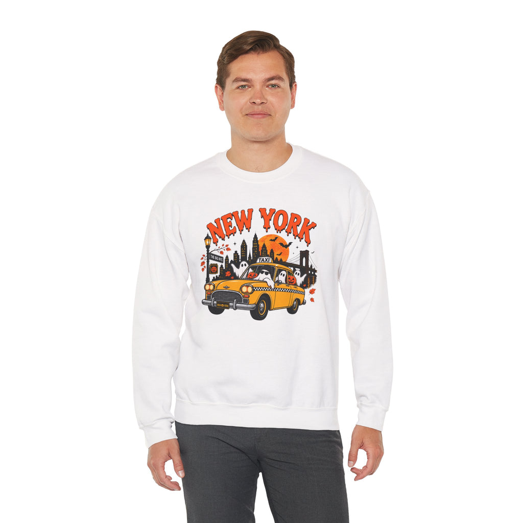 New York Halloween Taxi Ghost Sweatshirt