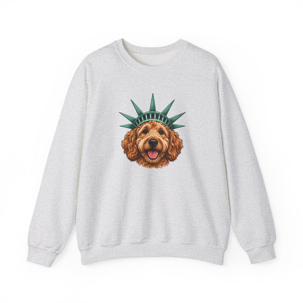 Goldendoodle Statue of Liberty Sweatshirt