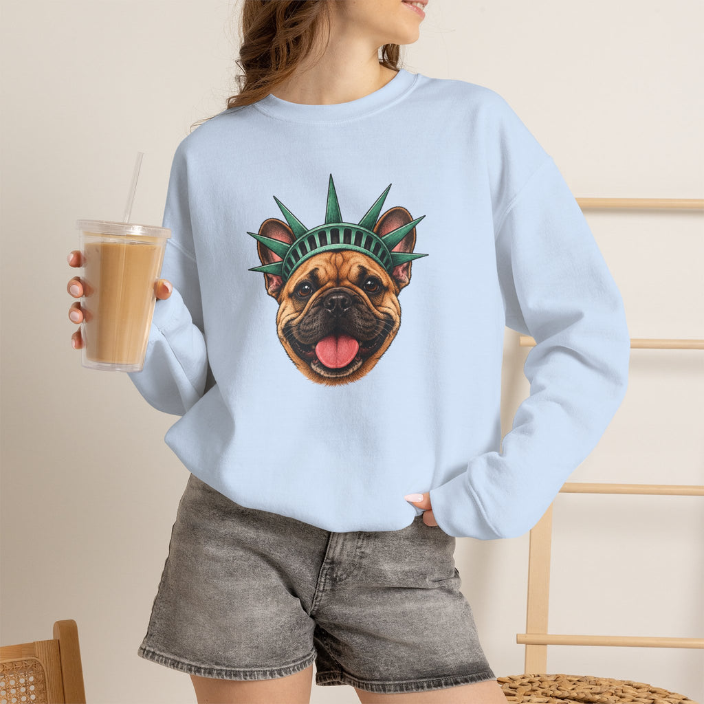 French Bulldog Statue of Liberty Sweatshirt