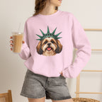 Shih Tzu Statue of Liberty Sweatshirt