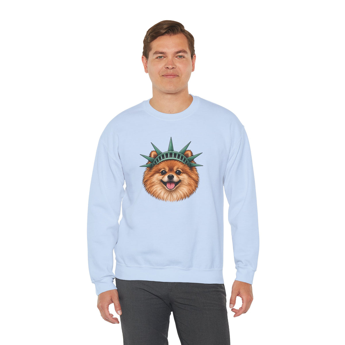 Pomeranian Statue of Liberty Sweatshirt
