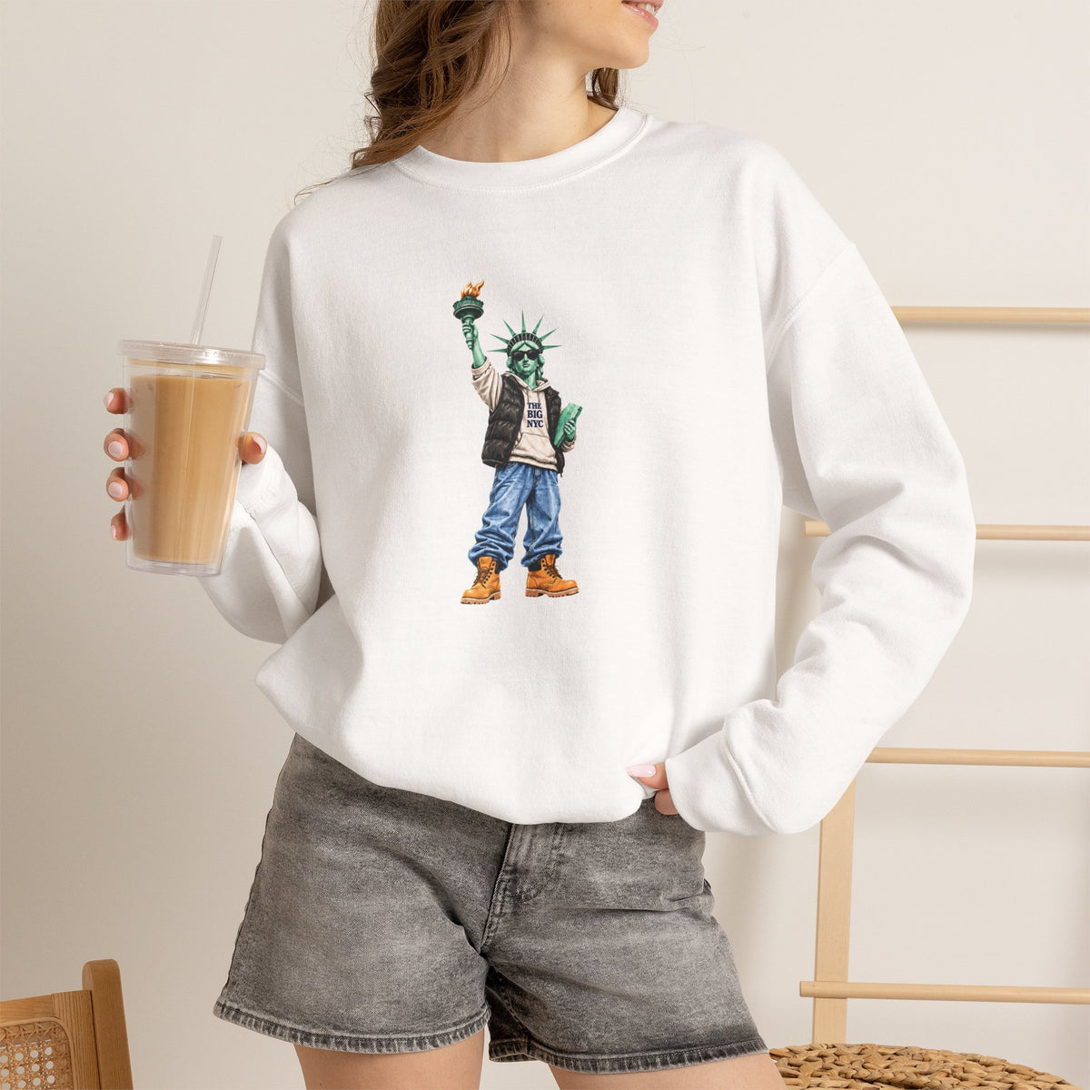 Statue of Liberty Streetwear Crewneck Sweatshirt