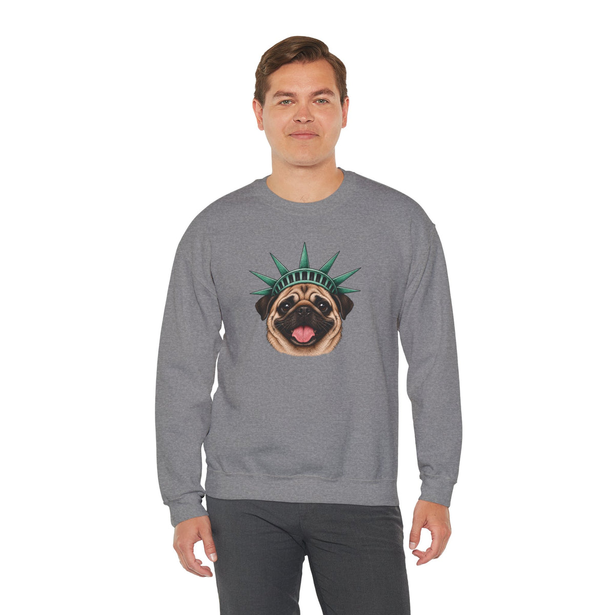 Pug Statue of Liberty Sweatshirt