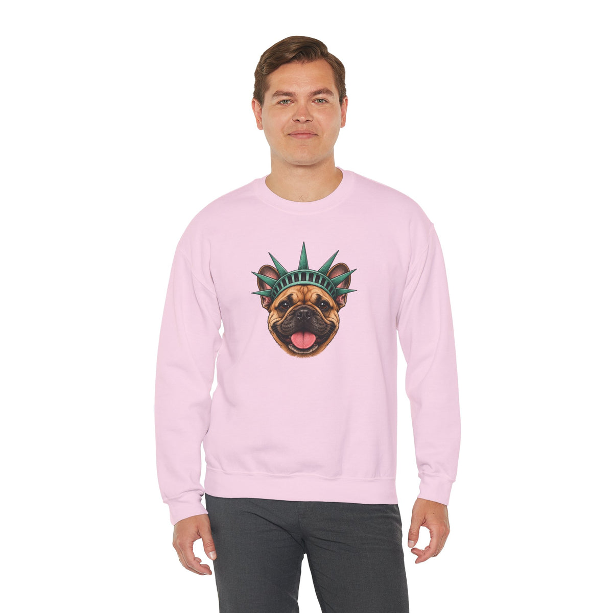 French Bulldog Statue of Liberty Sweatshirt