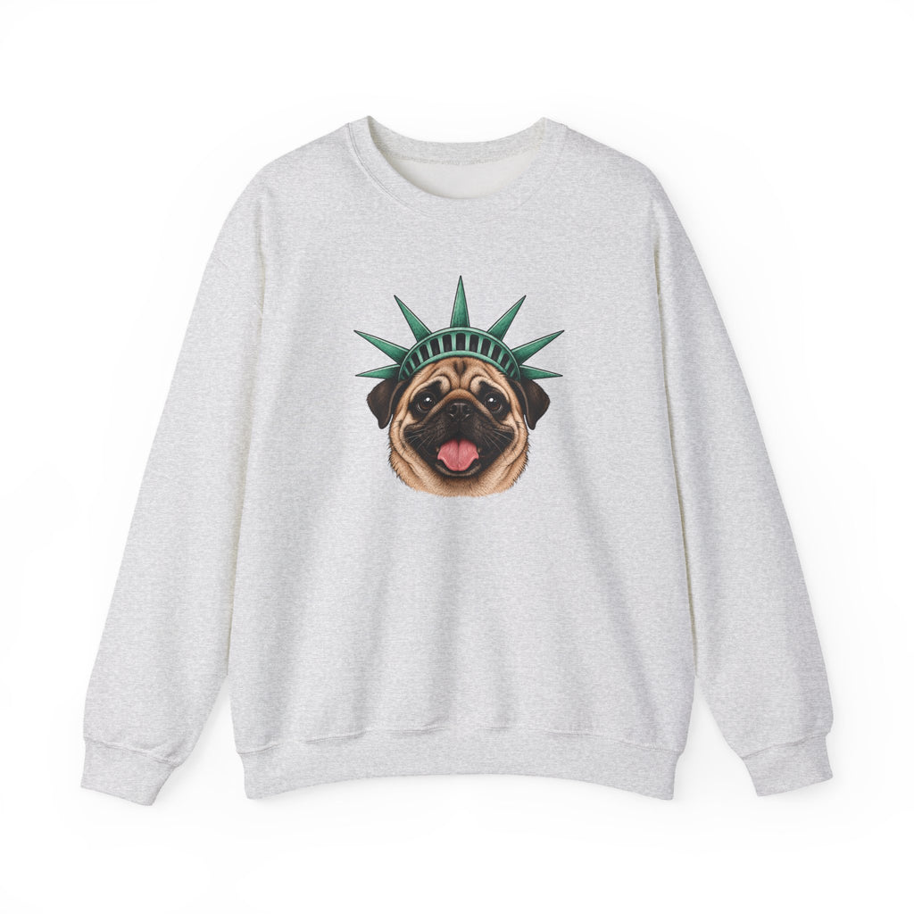 Pug Statue of Liberty Sweatshirt