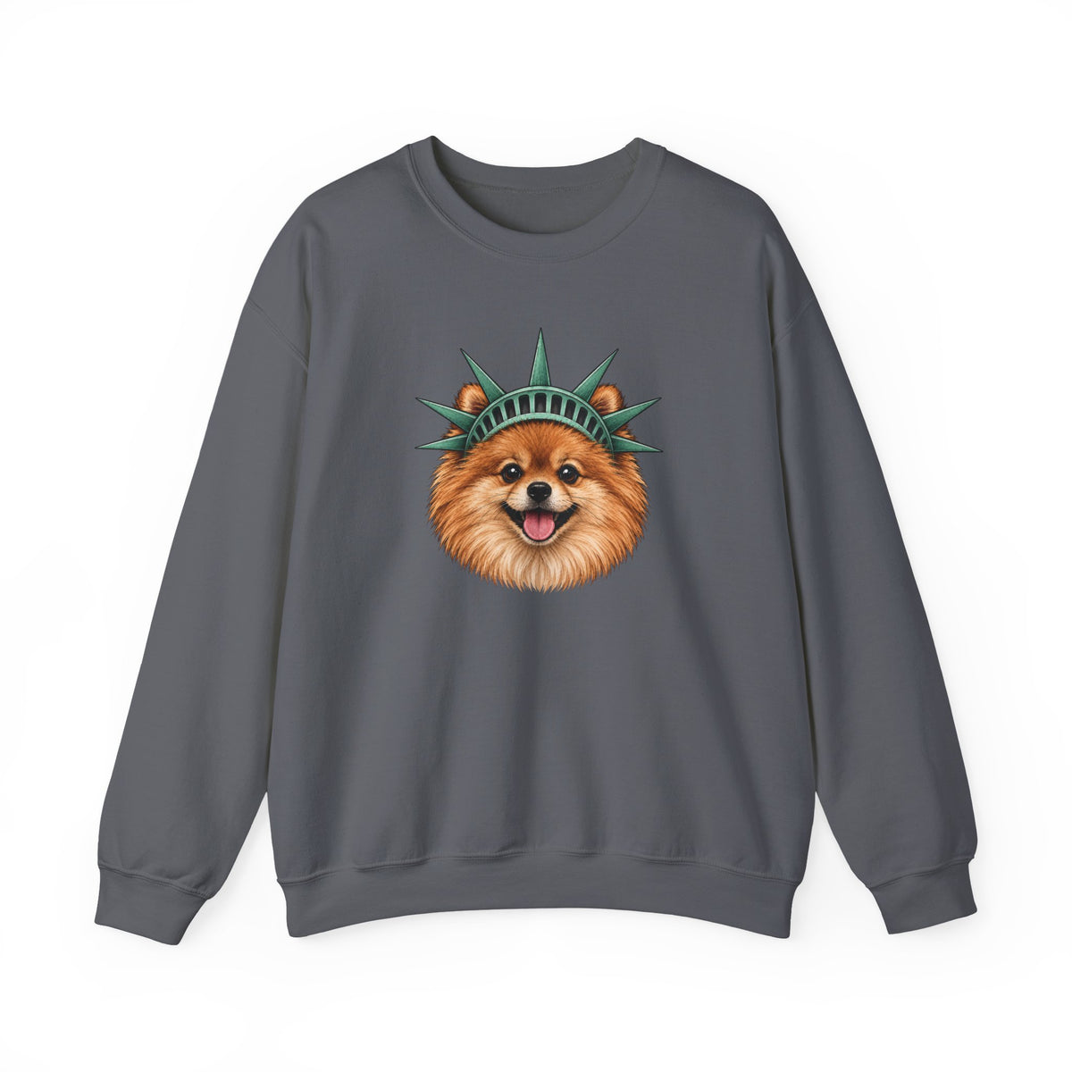 Pomeranian Statue of Liberty Sweatshirt