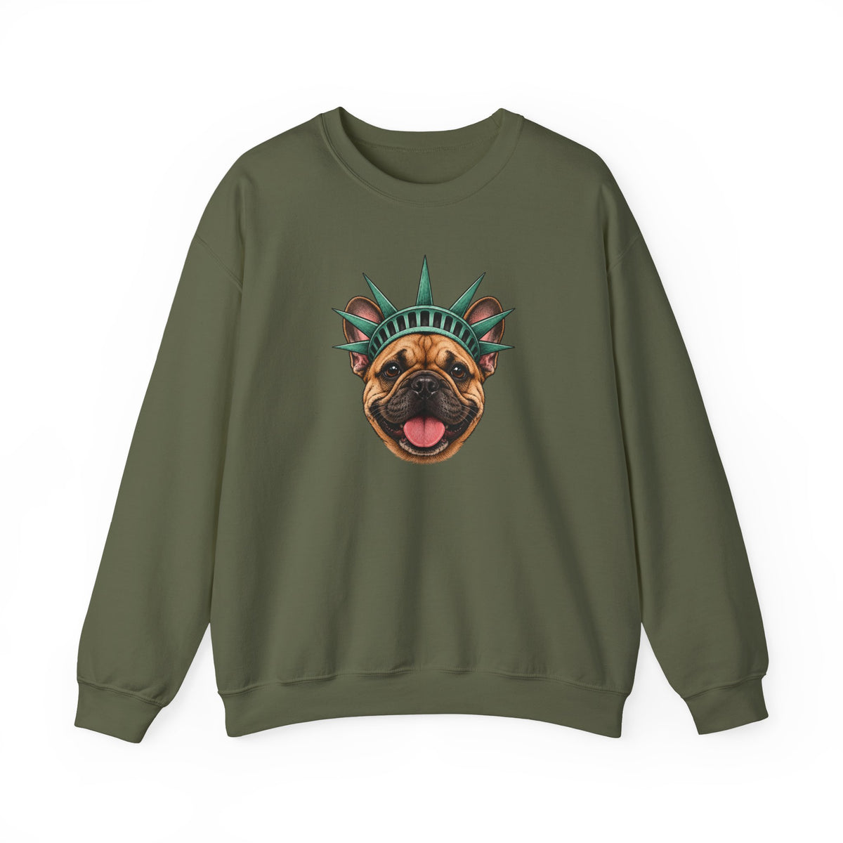 French Bulldog Statue of Liberty Sweatshirt