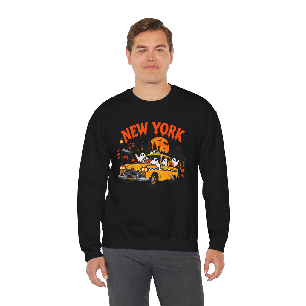 New York Halloween Taxi Ghost Sweatshirt