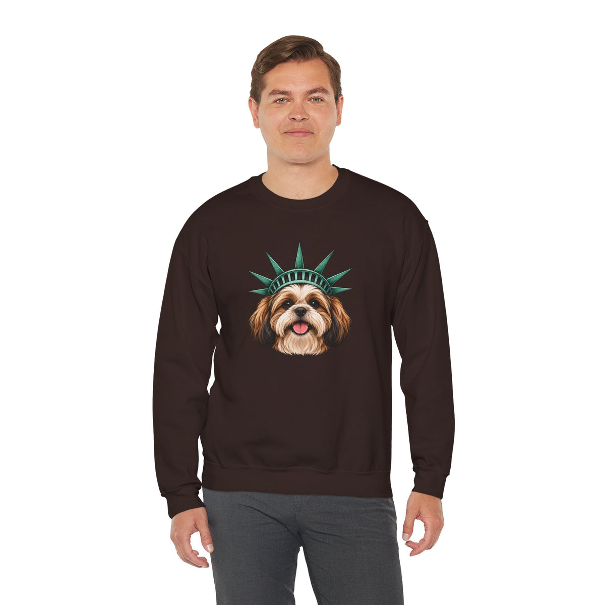 Shih Tzu Statue of Liberty Sweatshirt