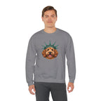 Goldendoodle Statue of Liberty Sweatshirt