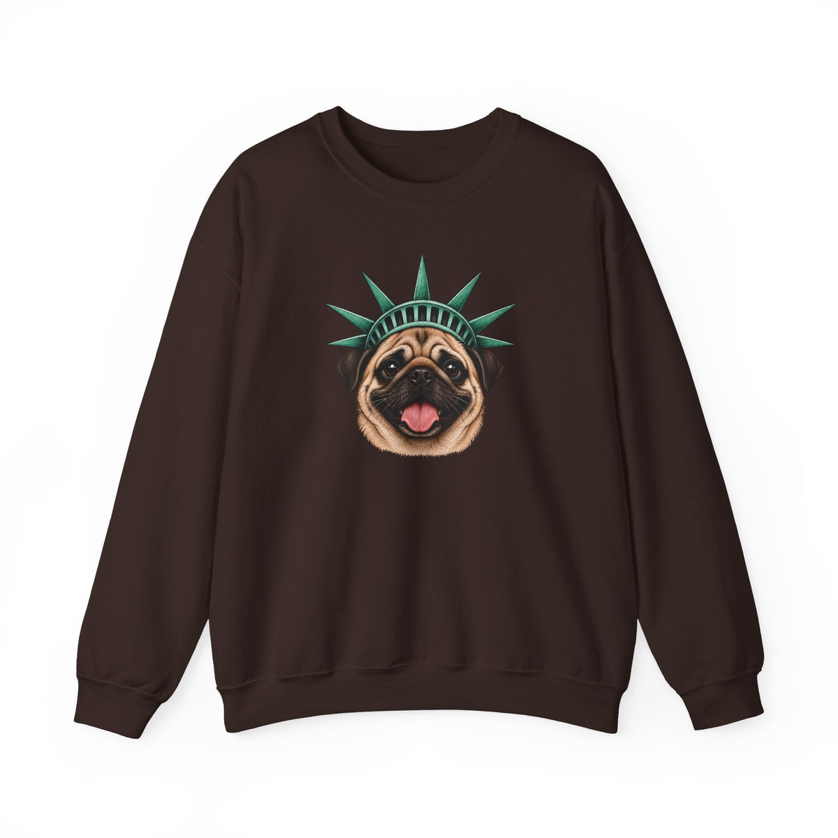 Pug Statue of Liberty Sweatshirt