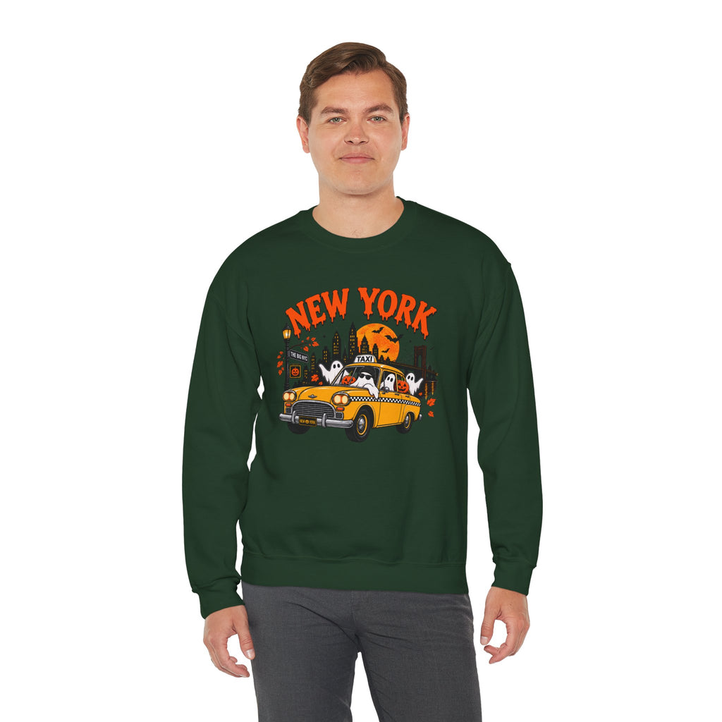 New York Halloween Taxi Ghost Sweatshirt