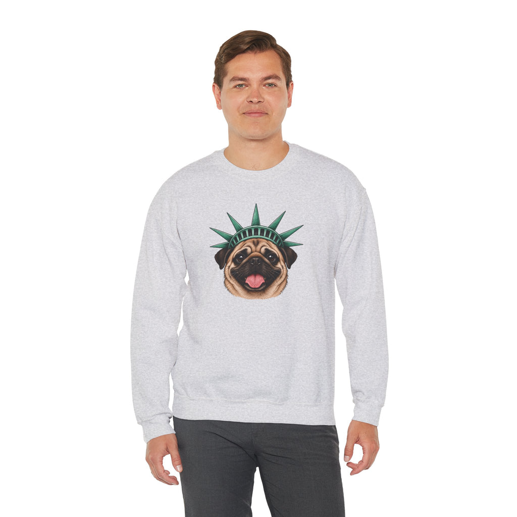 Pug Statue of Liberty Sweatshirt
