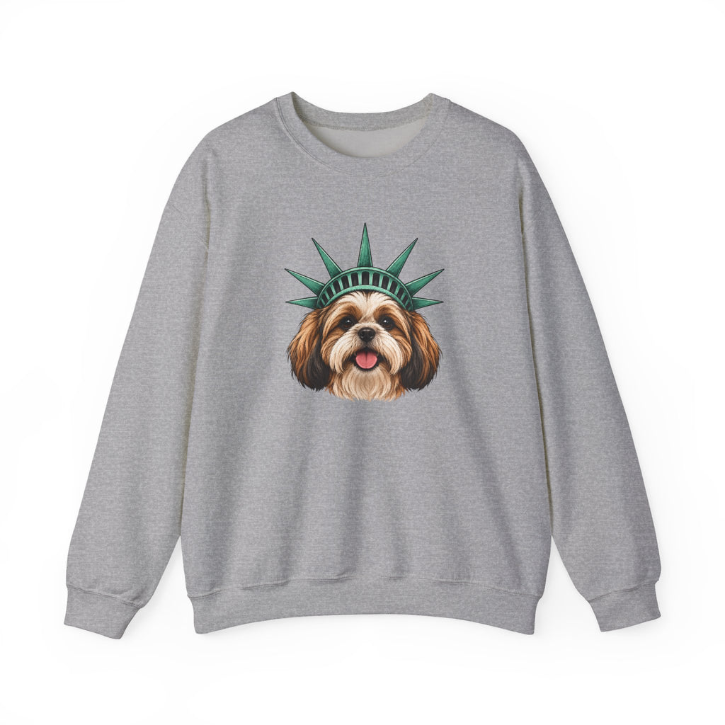 Shih Tzu Statue of Liberty Sweatshirt