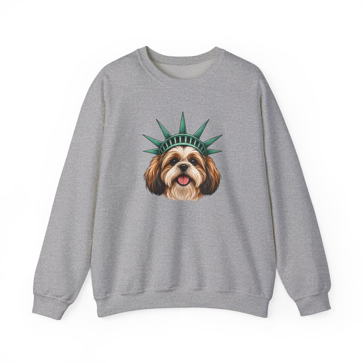 Shih Tzu Statue of Liberty Sweatshirt