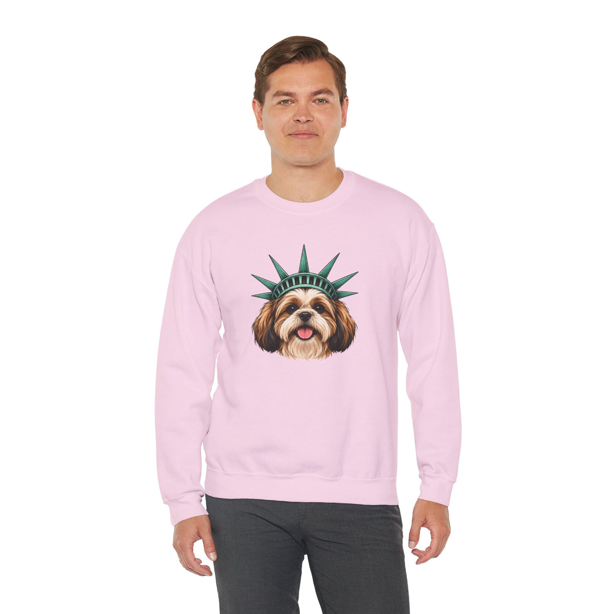 Shih Tzu Statue of Liberty Sweatshirt