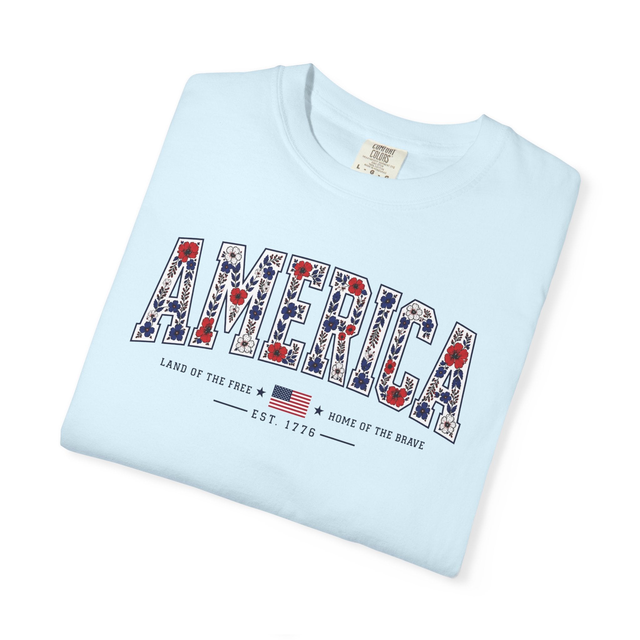 America Floral Tee