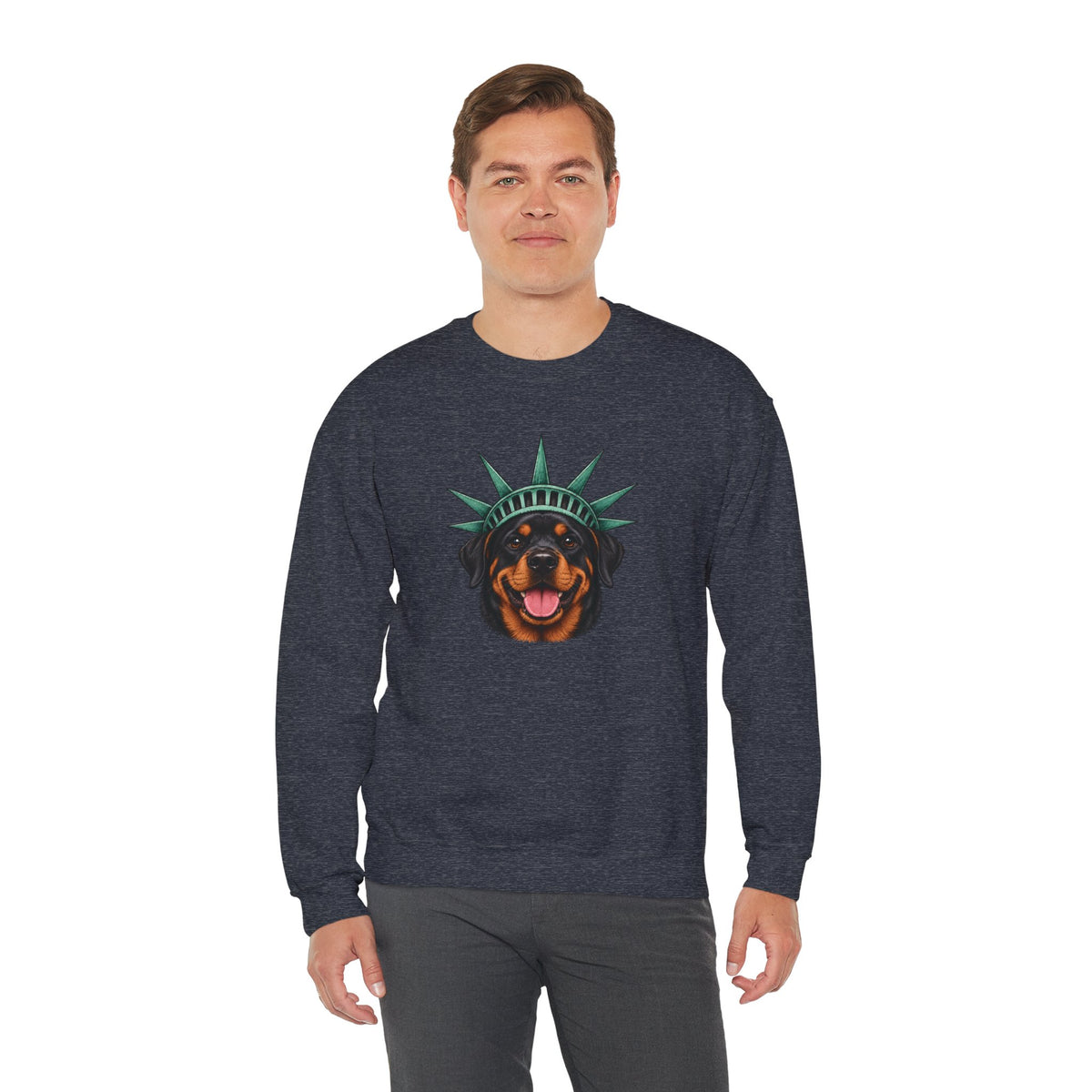 Rottweiler Statue of Liberty Sweatshirt