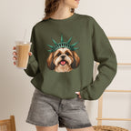 Shih Tzu Statue of Liberty Sweatshirt