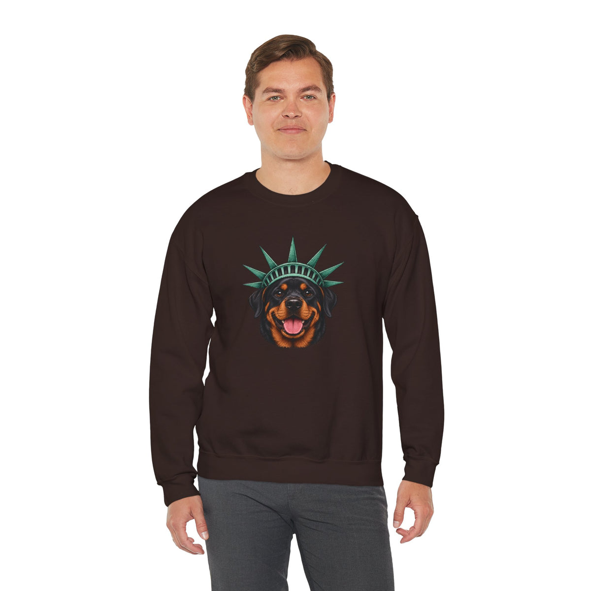 Rottweiler Statue of Liberty Sweatshirt
