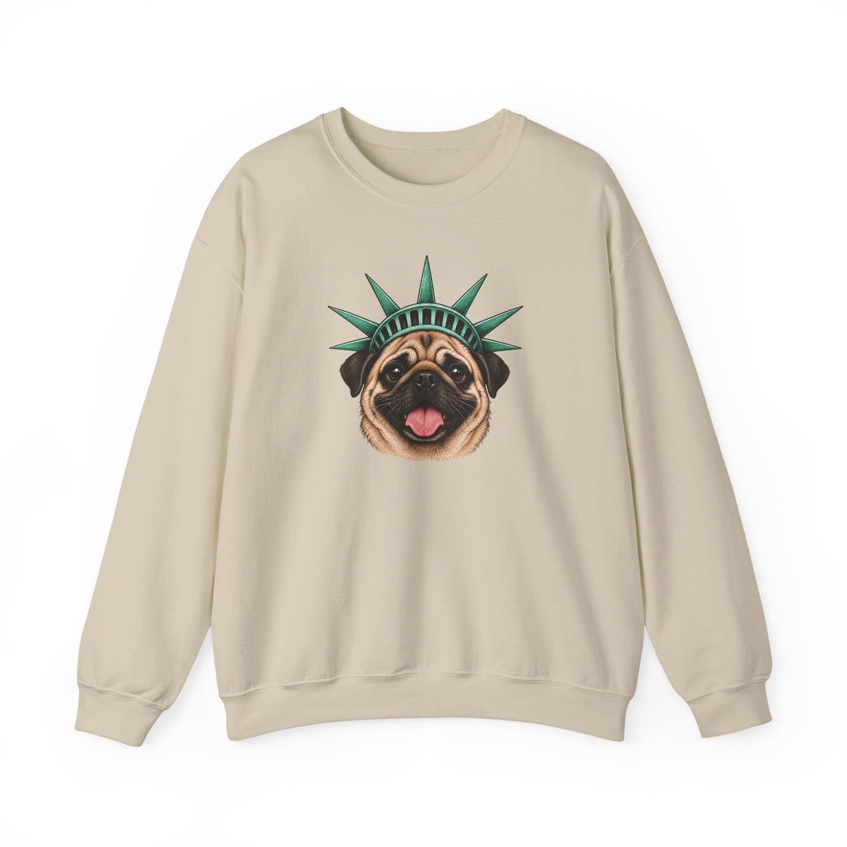 Pug Statue of Liberty Sweatshirt
