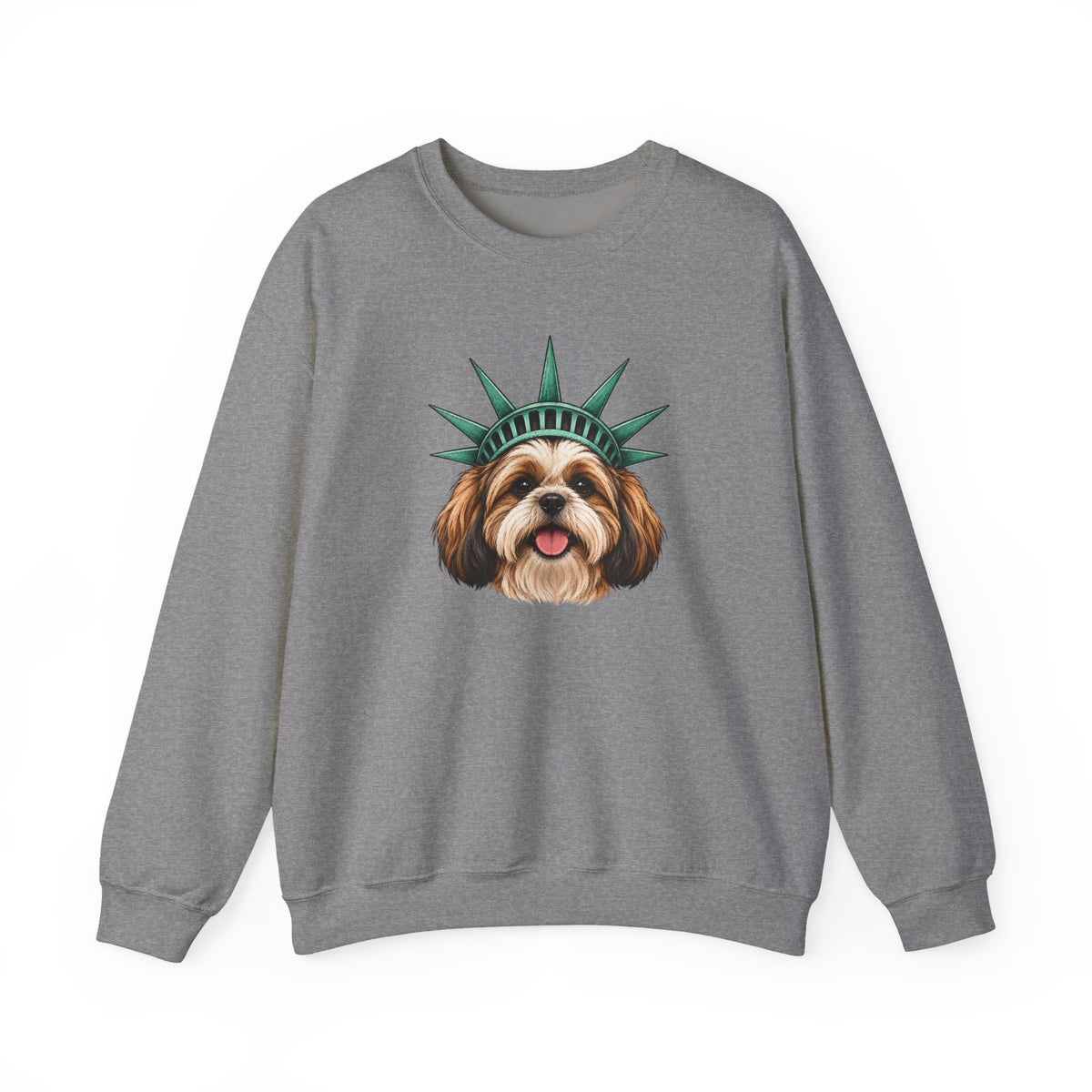 Shih Tzu Statue of Liberty Sweatshirt