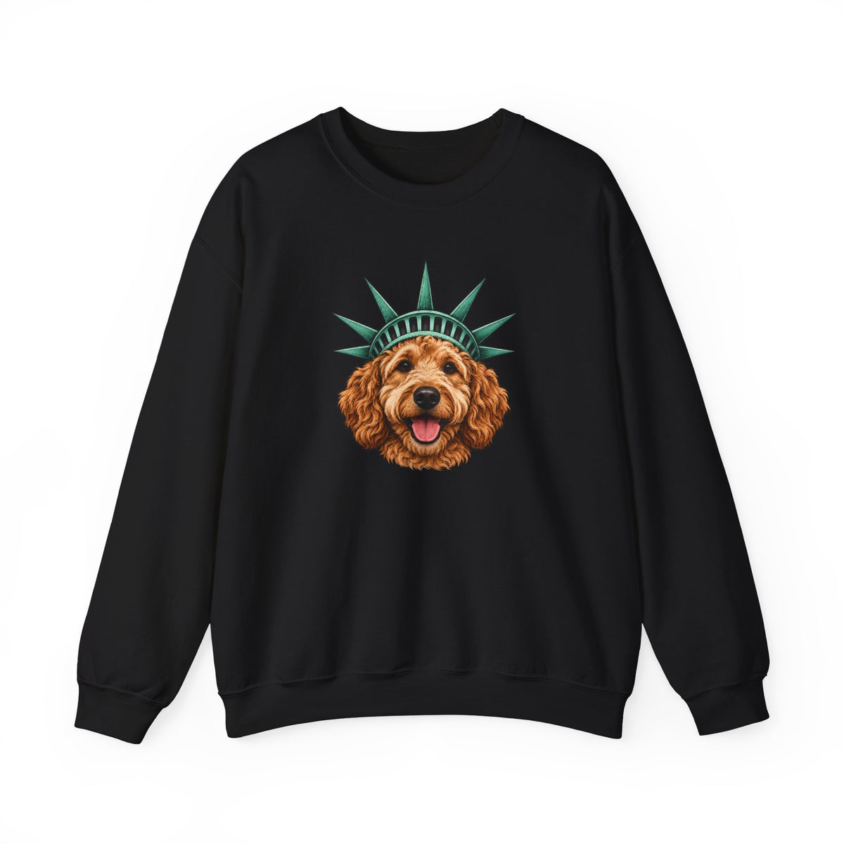 Goldendoodle Statue of Liberty Sweatshirt